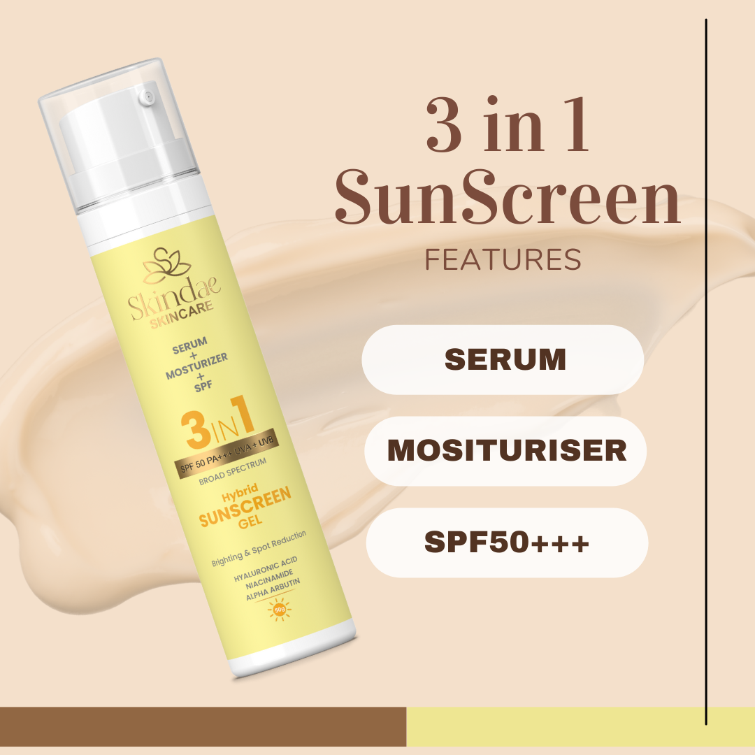 Skindae Hybrid Sunscreen Gel SPF 50 PA+++ lightweight brightening sunscreen