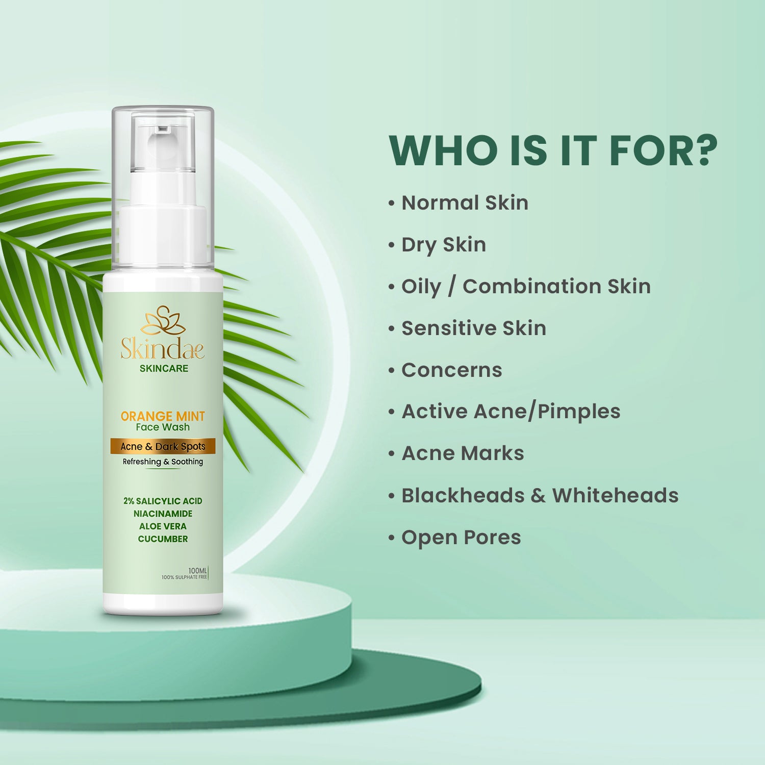 Orange Mint Acne Reversal & Dark Spot Face Wash 100 ml