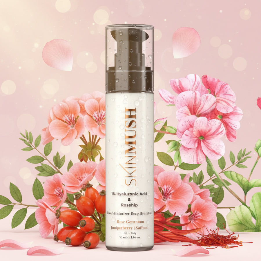 1% Hyaluronic Acid &  Rose hip Face Moisturizer Deep Hydration 50 ml